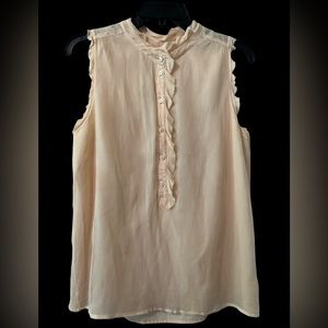 J. Crew Light Peach Silk Sleeveless Top
